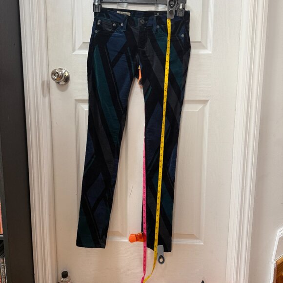 AG Adriano Goldschmied Legging Super Skinny Corduroy Pants Blue 24R Maximalist - Picture 5 of 16